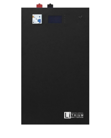 5.3kWh LiFePO4 Lithium-Ion Battery, Black